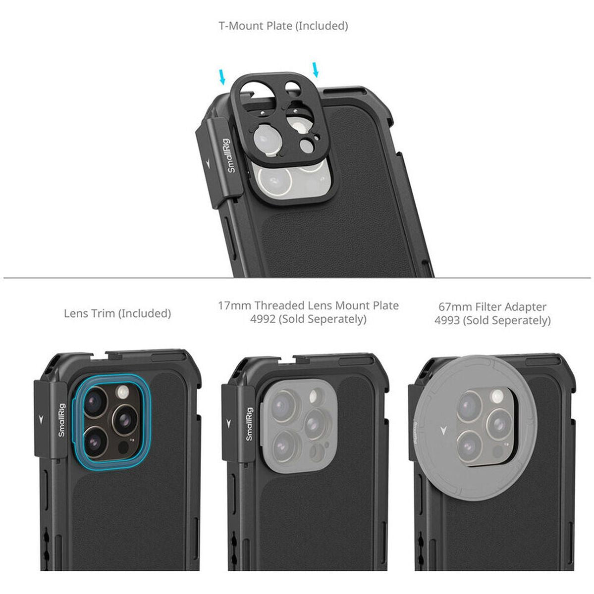 SmallRig 5007 Mobile Dual Handheld Kit For iPhone 16 Pro