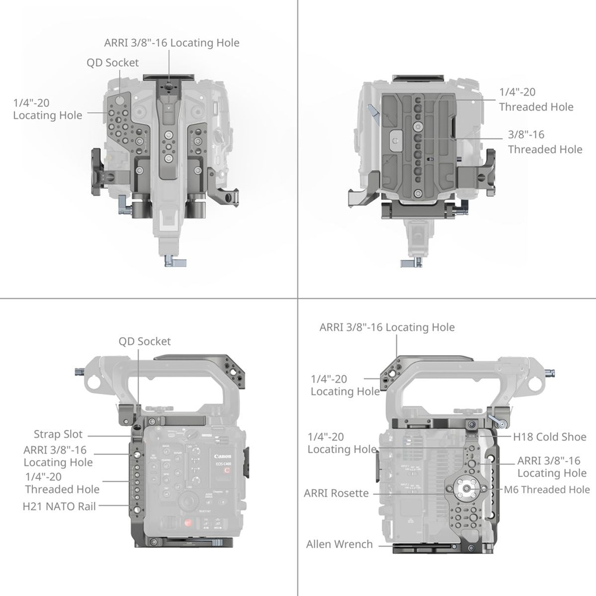 SmallRig 4947 Basic Cage Kit For Canon C400