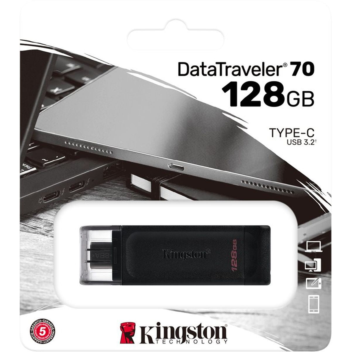 Kingston 128GB USB 3.2 DataTraveler 70 - image 2 of 2