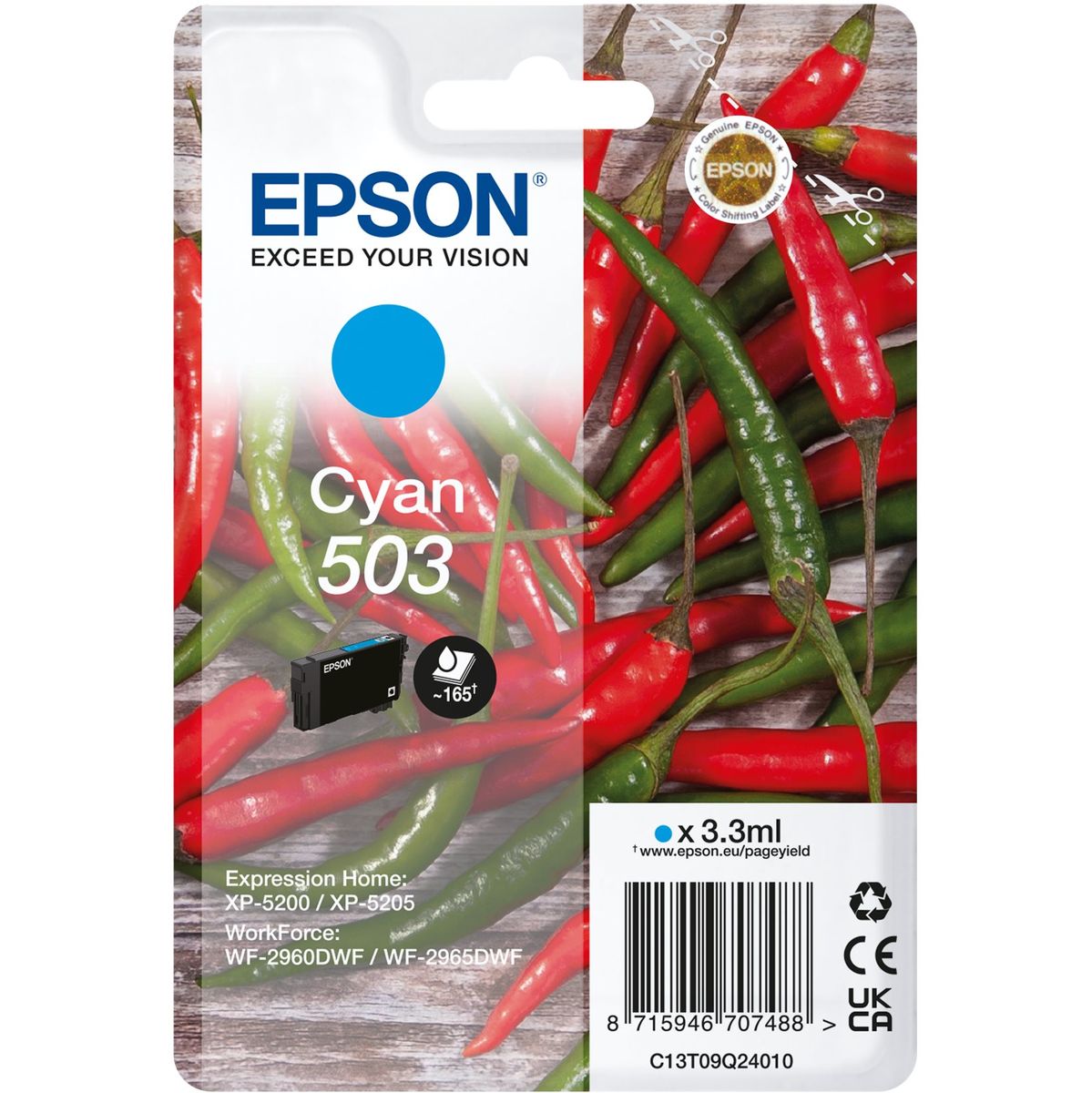 Epson Singlepack Cyan 503 Ink