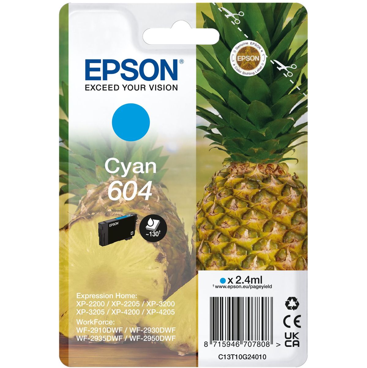 Epson Singlepack Cyan 604 Ink