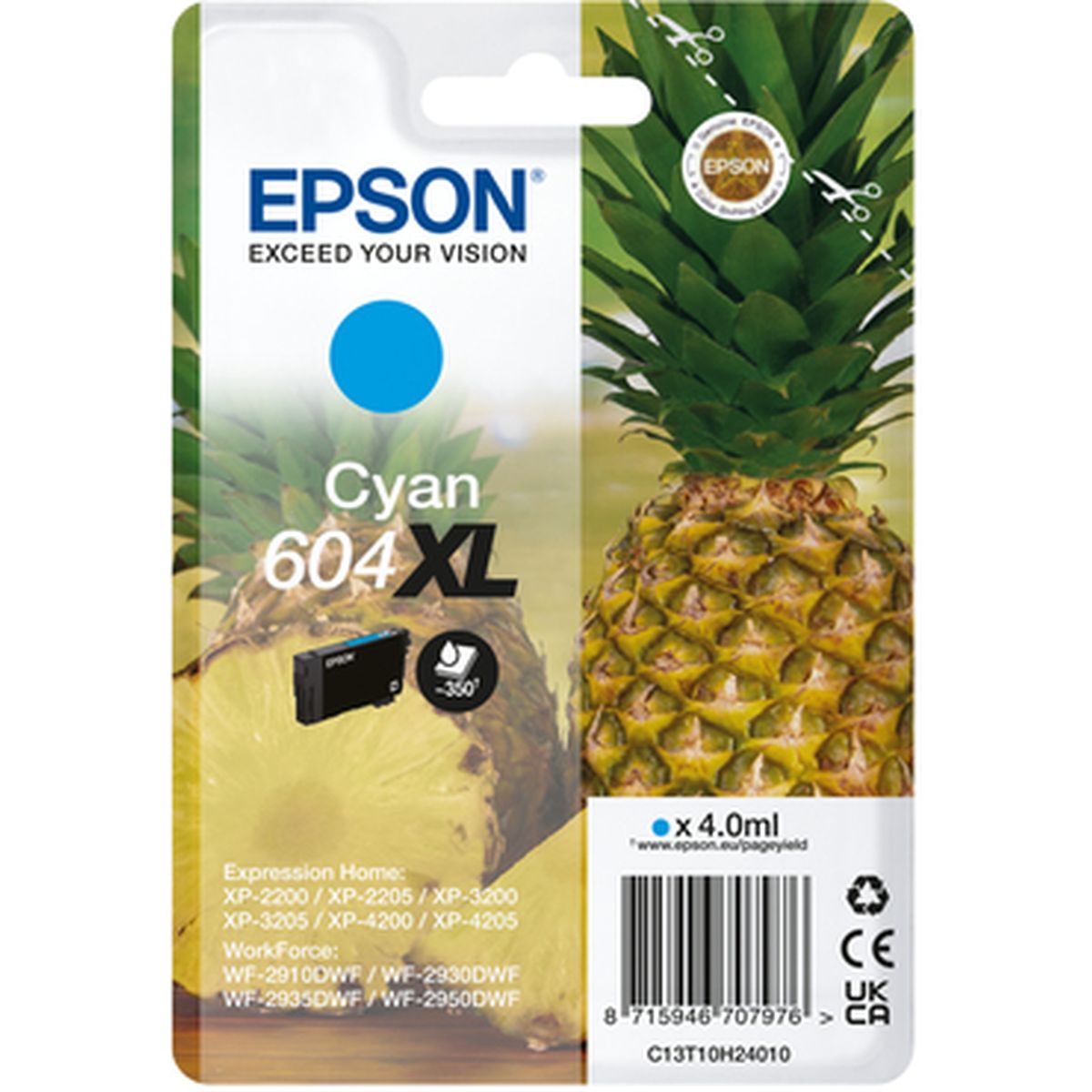 Epson Singlepack Cyan 604XL Ink