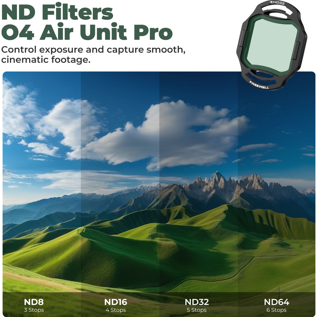 Freewell O4 Air Unit Pro Filters Standard Day 4 Pack