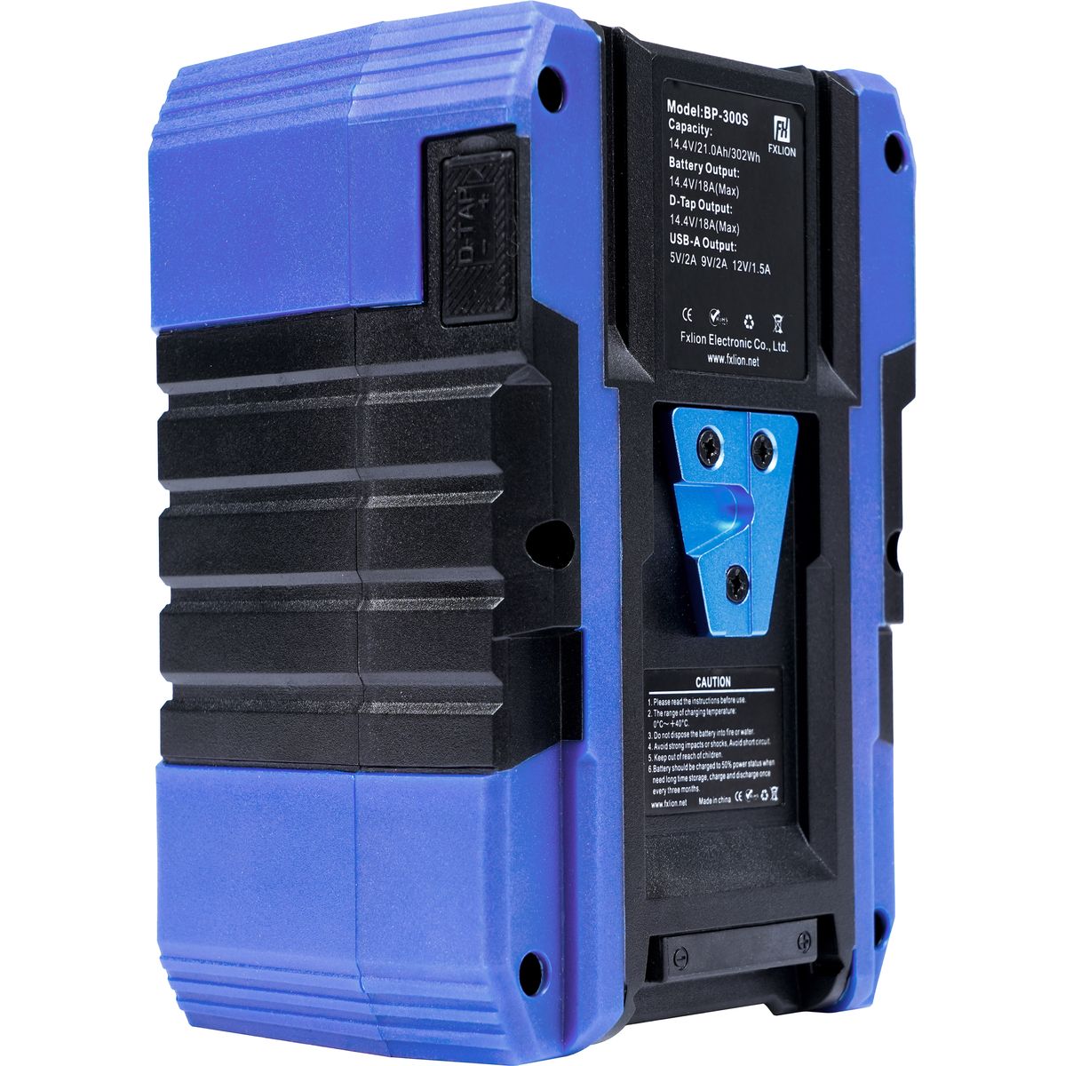 FXLion Cool Black V-Mount Battery 14.4V 302WH | w/ USB D-Tap