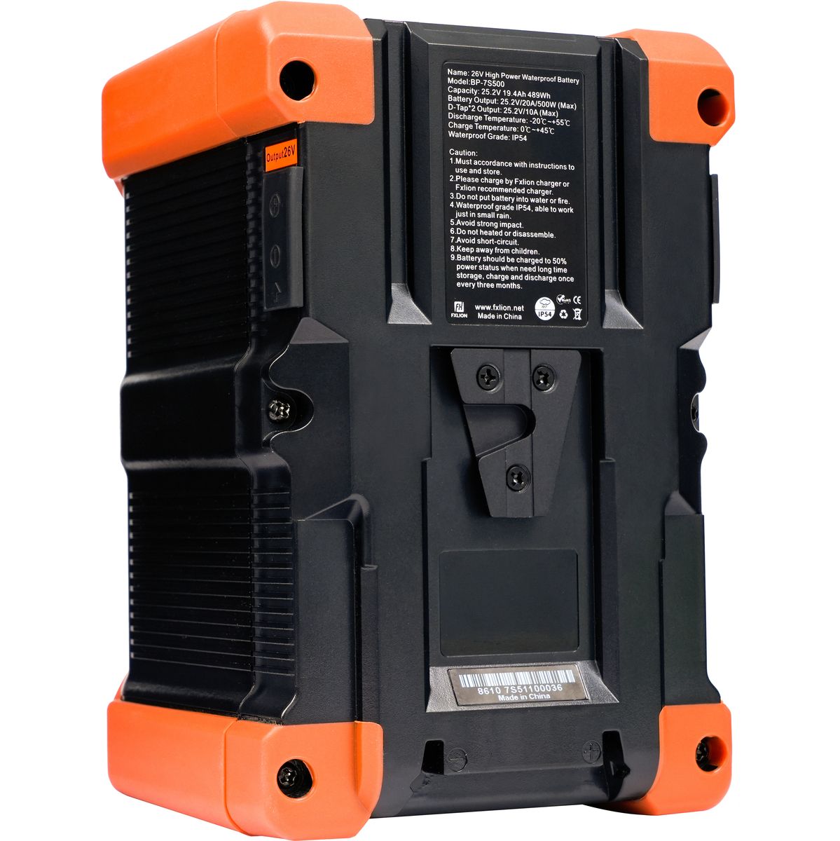 FXLion 26V / 489WH V-Mount High Power Waterproof Battery