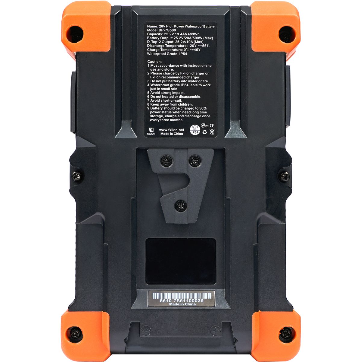 FXLion 26V / 489WH V-Mount High Power Waterproof Battery