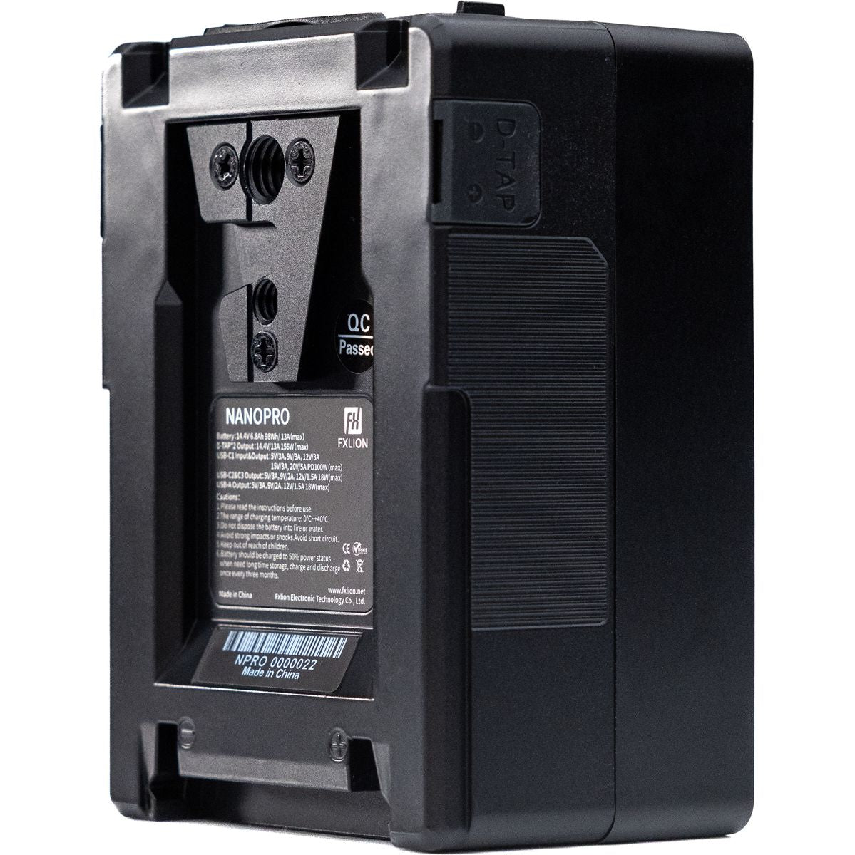 FXLion Nano Pro 14.4V / 98WH V-Mount Battery w/ PD 100W
