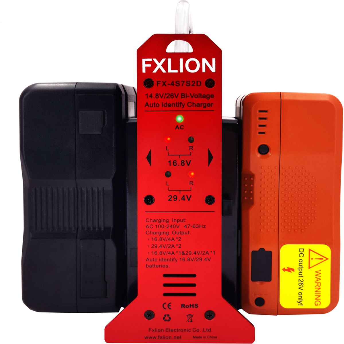 FXLion 14.8V/26V Battery 2-CH V-Lock Charger