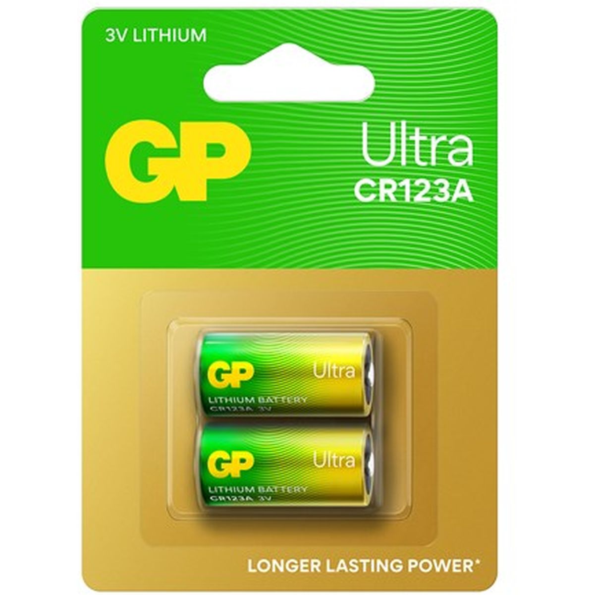 GP CR123A Battery GP Ultra Lithium 2 PCs