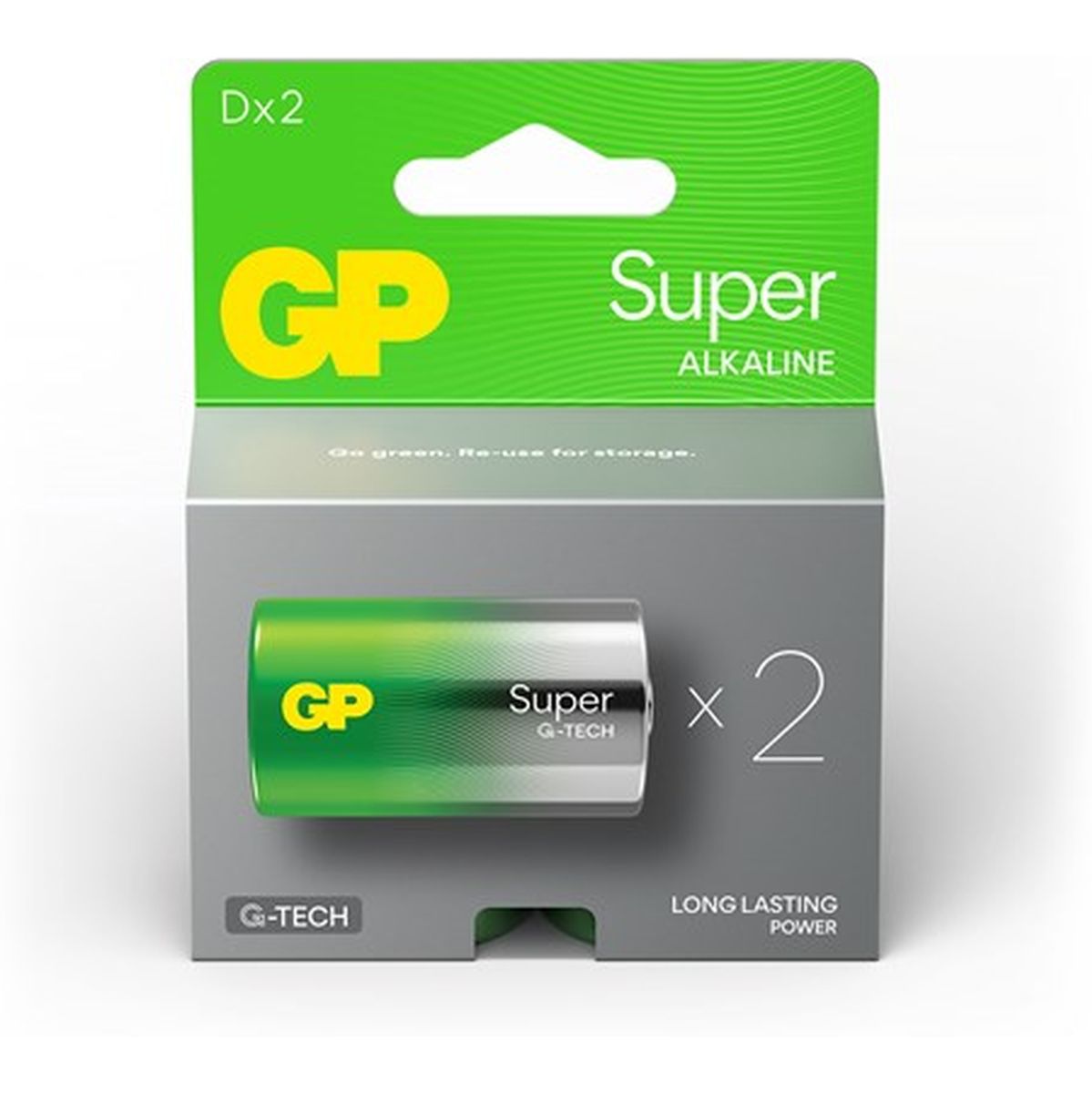 GP D MONO Battery GP Alkaline Super 1.5V 2 PCs