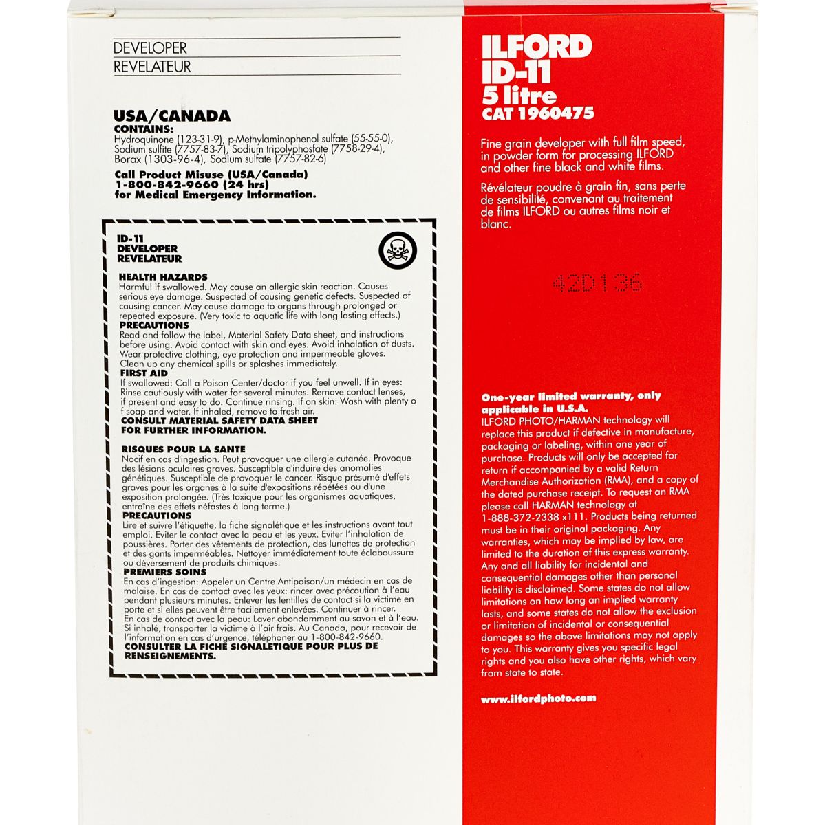 Ilford ID 11 Ontwikkelaar 5 Liter