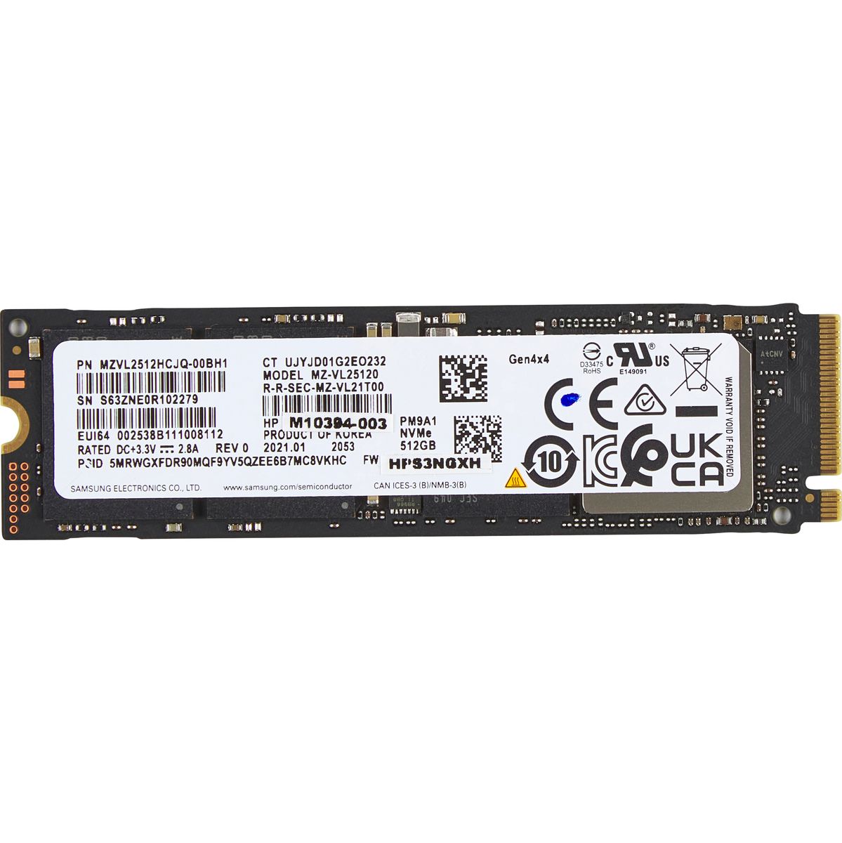 HP 512GB PCIe NVMe SSD