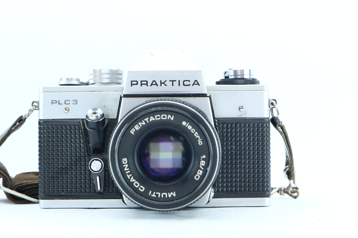 Praktica PLC 3 – M42 SLR with Pentacon Electric 50mm f/1.8 MC Lens
