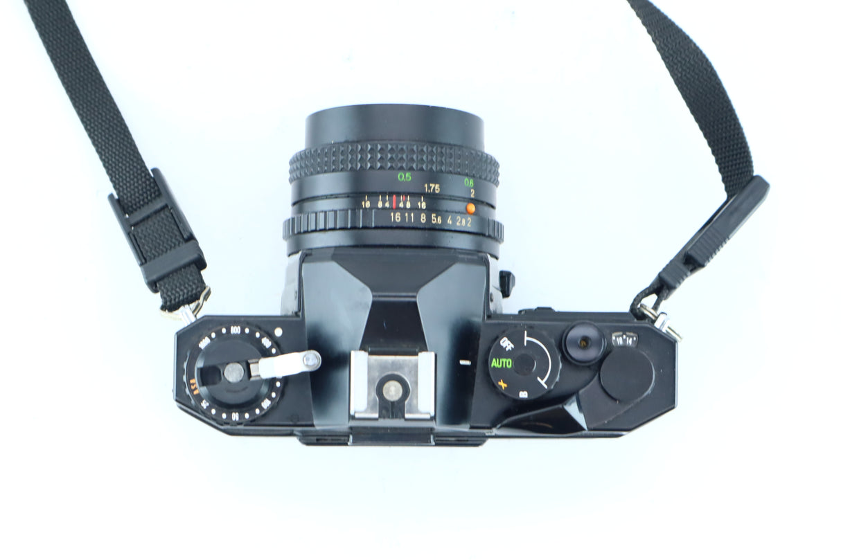 Petri MF-102 – 35mm Manual Focus SLR with Petri 50mm f/2 Lens