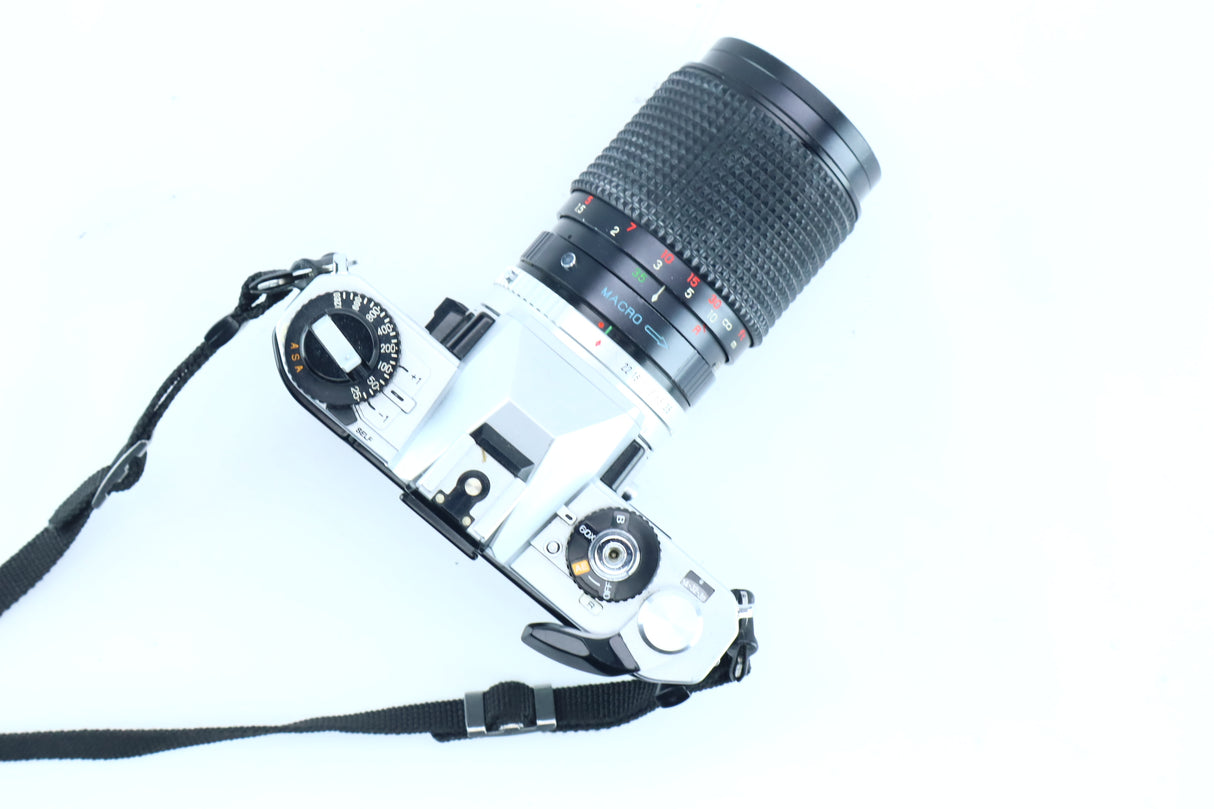 Fujica AX-1 with Panagor-E PMC 35–100mm f/3.5–4.3 Lens