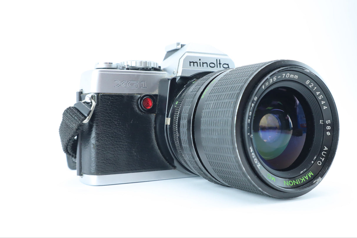 Minolta XG-1 + Makinon MC 35–70mm f/3.5–4.5