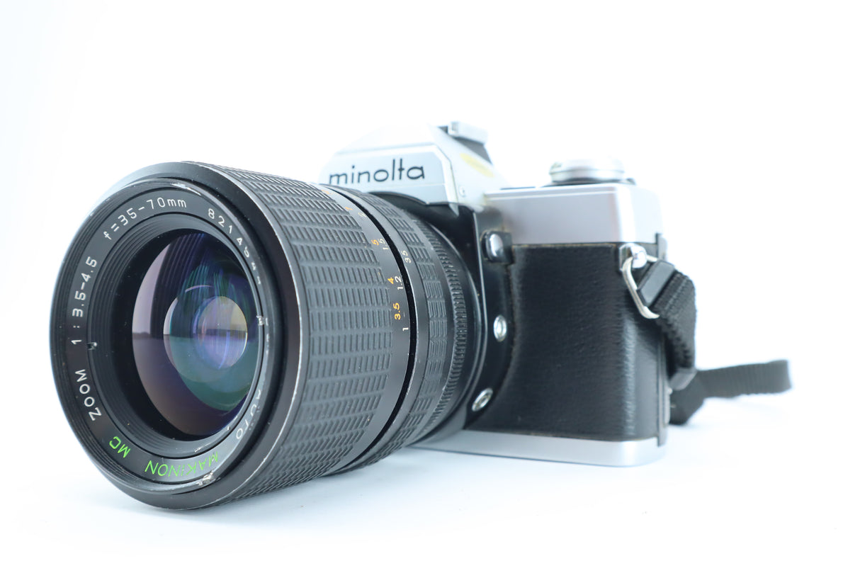 Minolta XG-1 + Makinon MC 35–70mm f/3.5–4.5