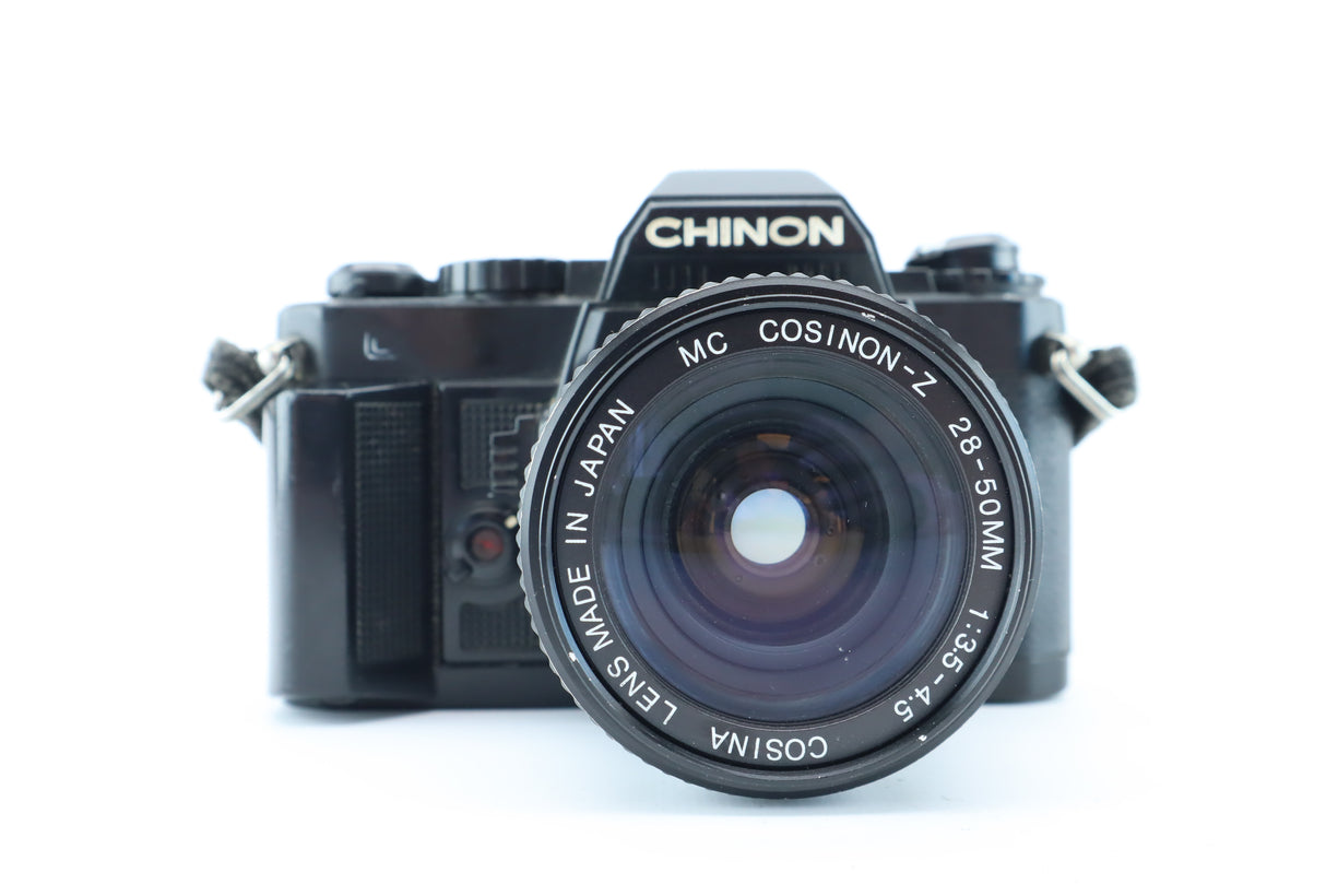 Chinon CE-4 + MC Cosinon-Z 28–50mm f/3.5–4.5