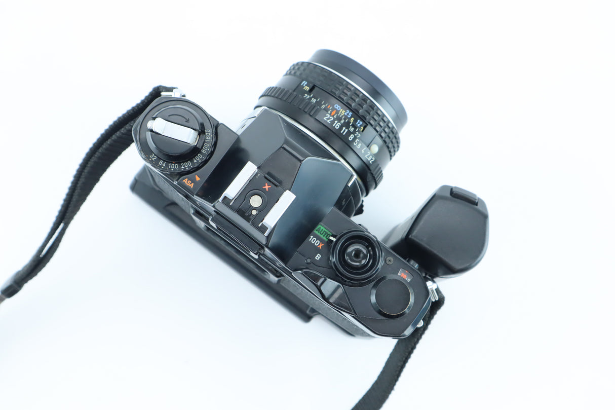 Pentax Asahi MV1 + MC 50mm f/2 + Winder ME