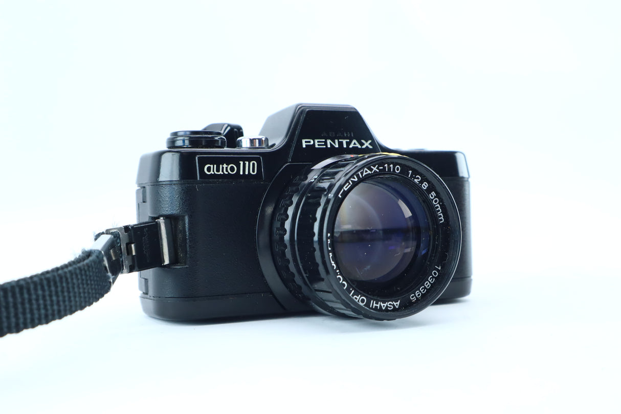 Pentax Auto 110, Set with 50mm, 18mm, 24mm Lenses + AF130P Flash
