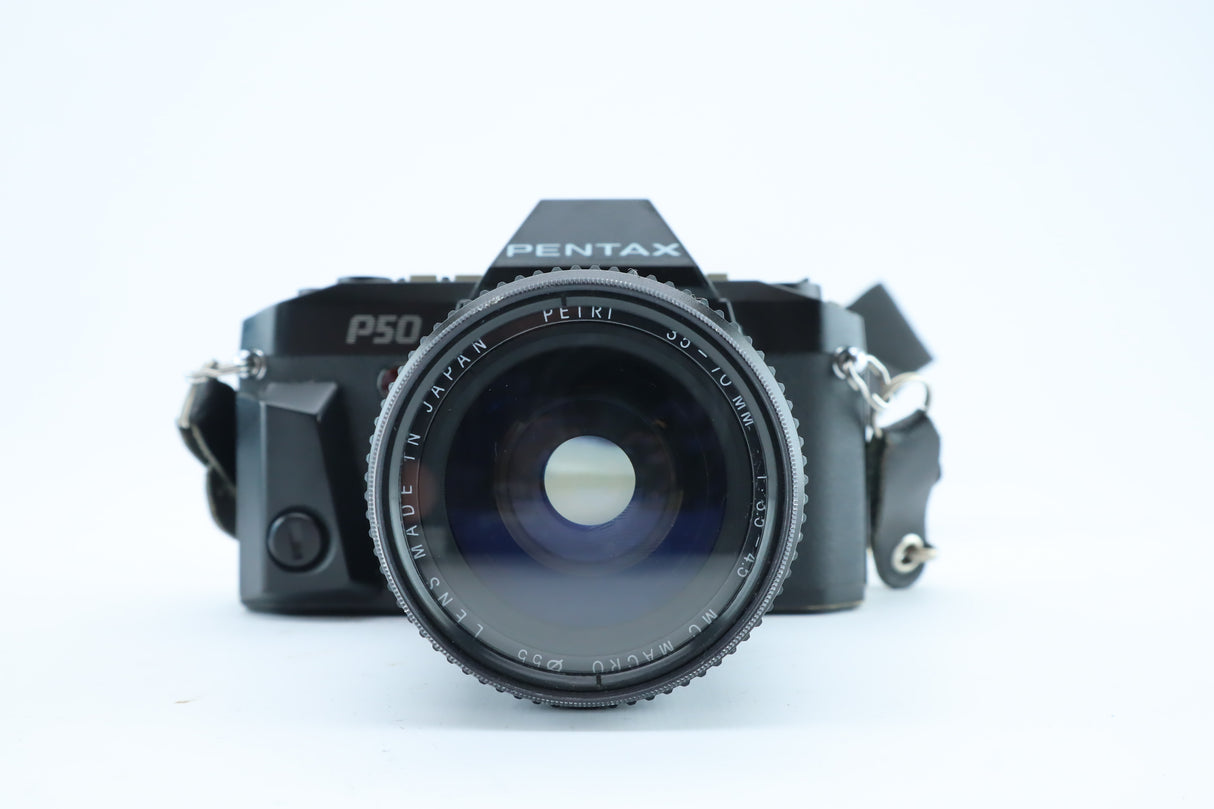Pentax P50 + Petri 35–70mm f/3.5–4.5 MC Macro Lens