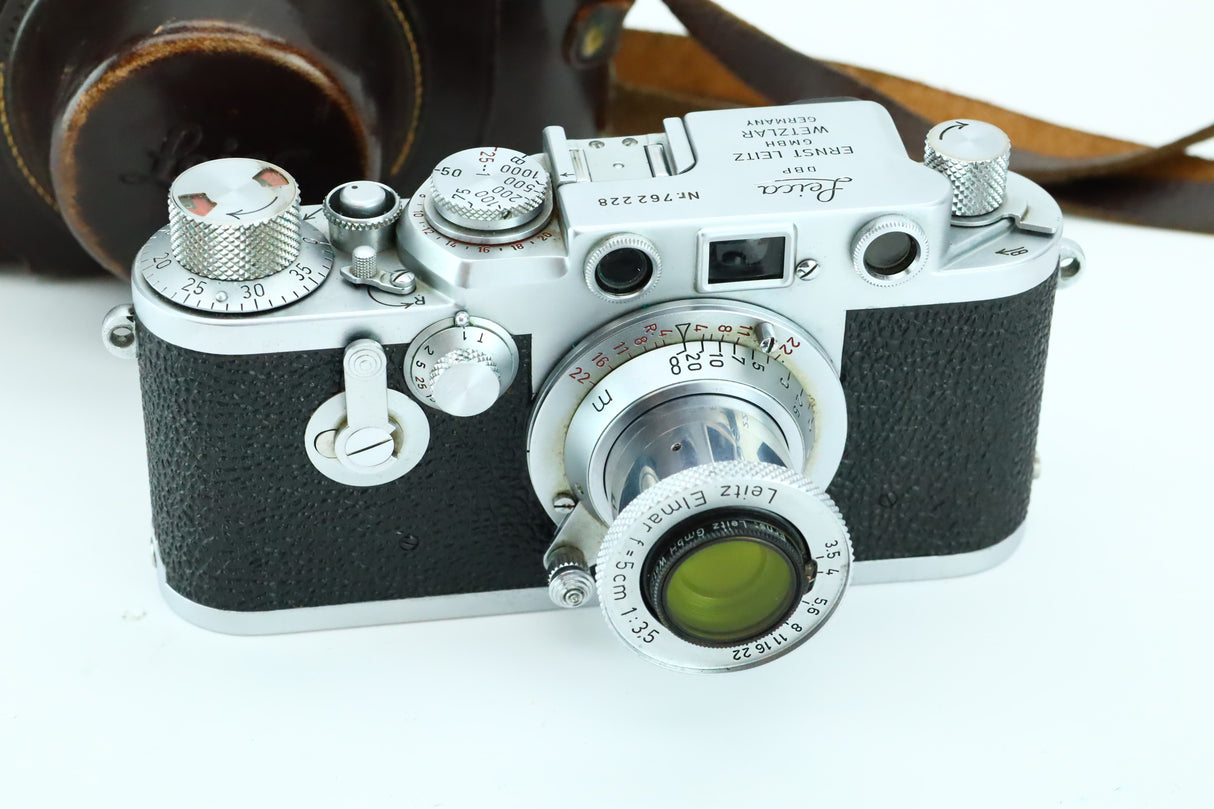 Leica IIIf Red Dial and Leitz Elmar 50mm f/3.5 *Like New*
