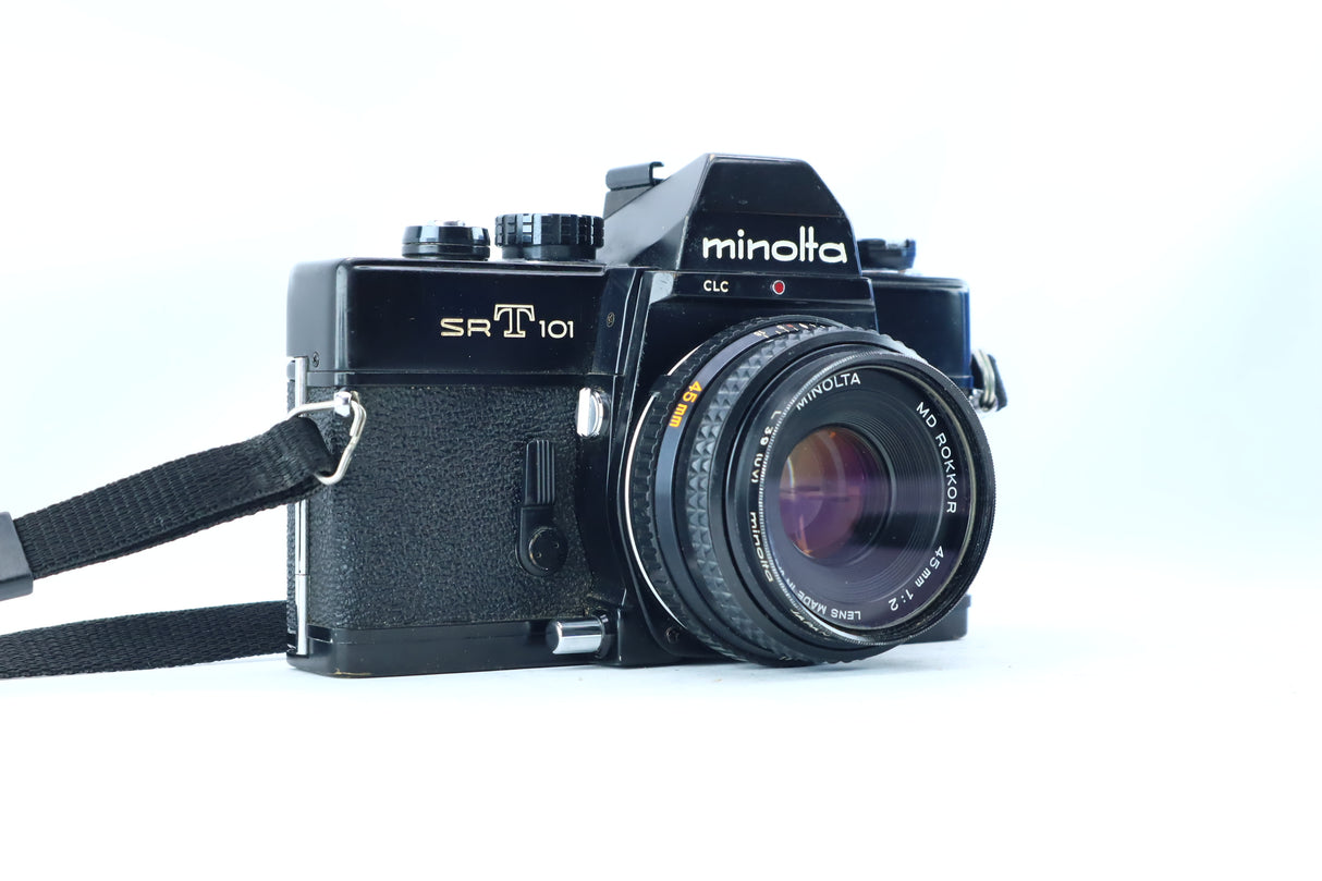 Minolta SRT 101 Black with MD Rokkor 45mm f/2