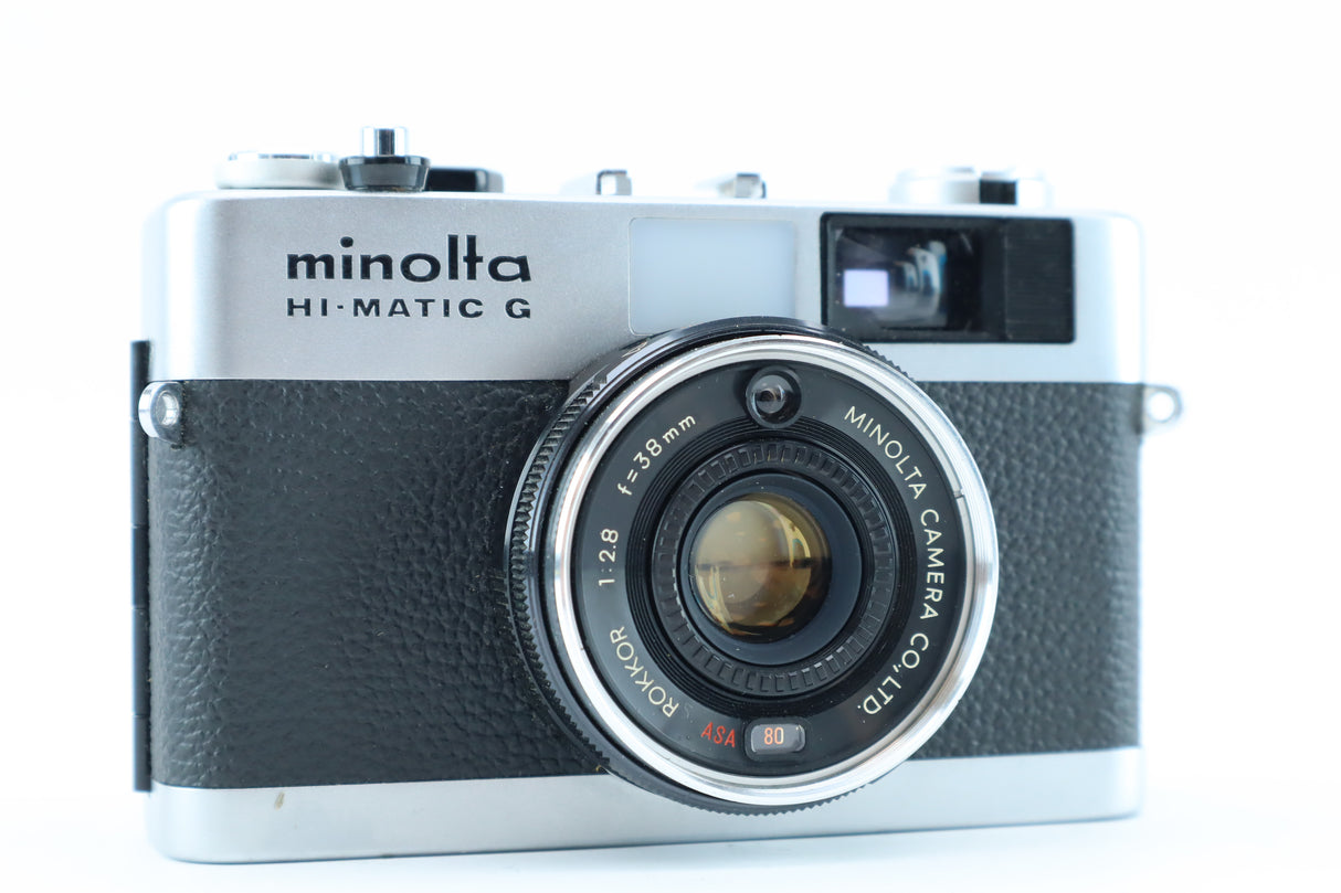 Minolta Hi-Matic G – Compact 35mm Rangefinder with Rokkor 38mm f/2.8 Lens