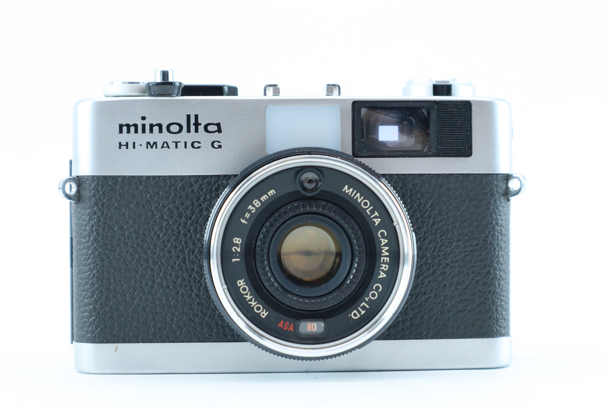 Minolta Hi-Matic G – Compact 35mm Rangefinder with Rokkor 38mm f/2.8 Lens