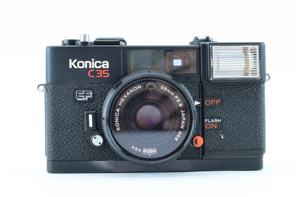 Konica C35 EF – Classic 35mm Compact Camera with Hexanon 38mm f/2.8 Lens