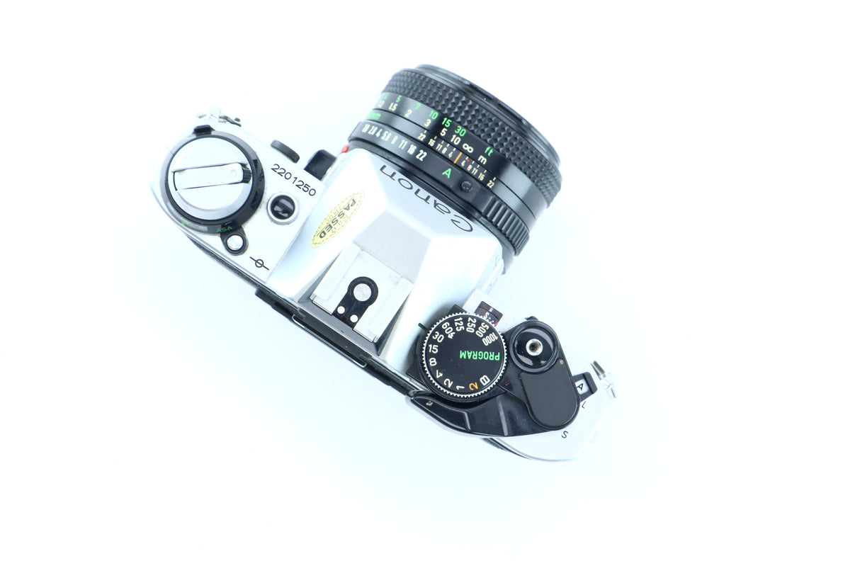 Canon AE‑1 Program with Canon FD 50 mm f/1.8