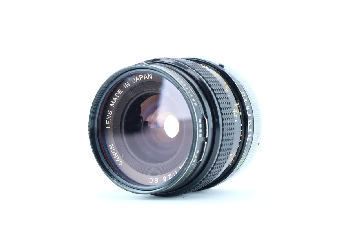 Canon FD 28mm f/2.8 S.C. -Classic Sharpness with S.C. Coating