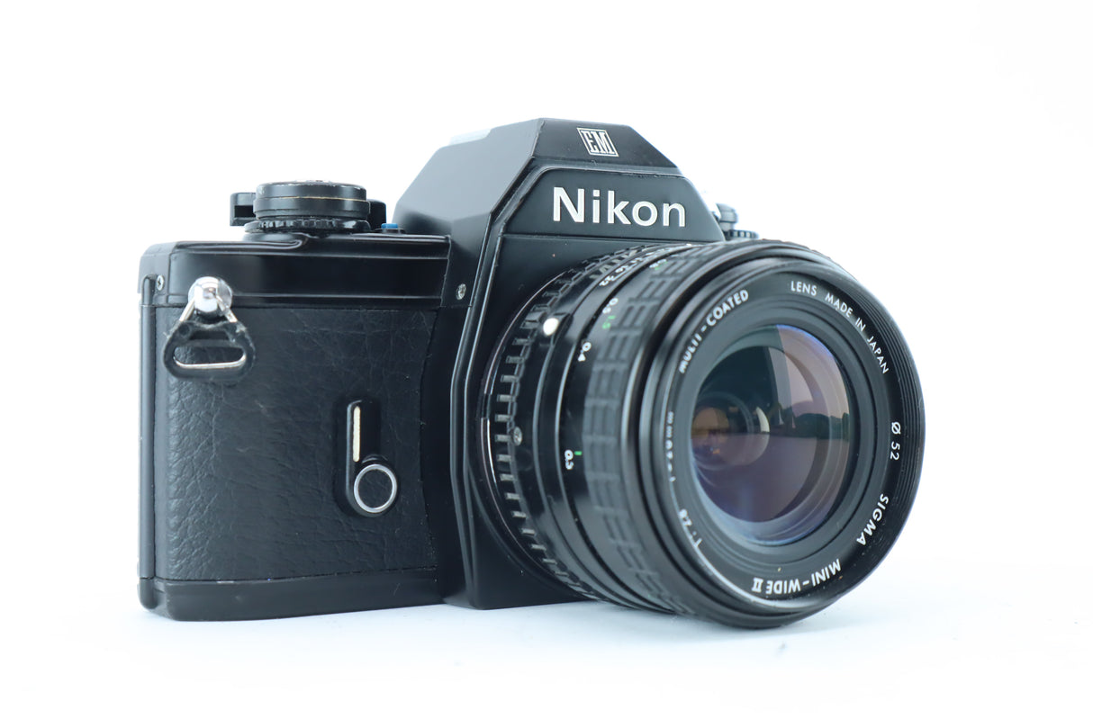 Nikon EM + Sigma Mini-Wide II 28mm f/2.8