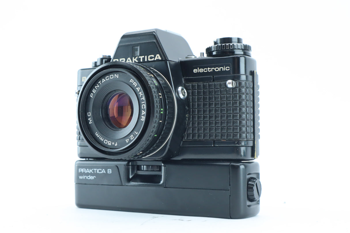 Praktica B200 Electronica + Prakticar 50mm f/2.4 + B Winder