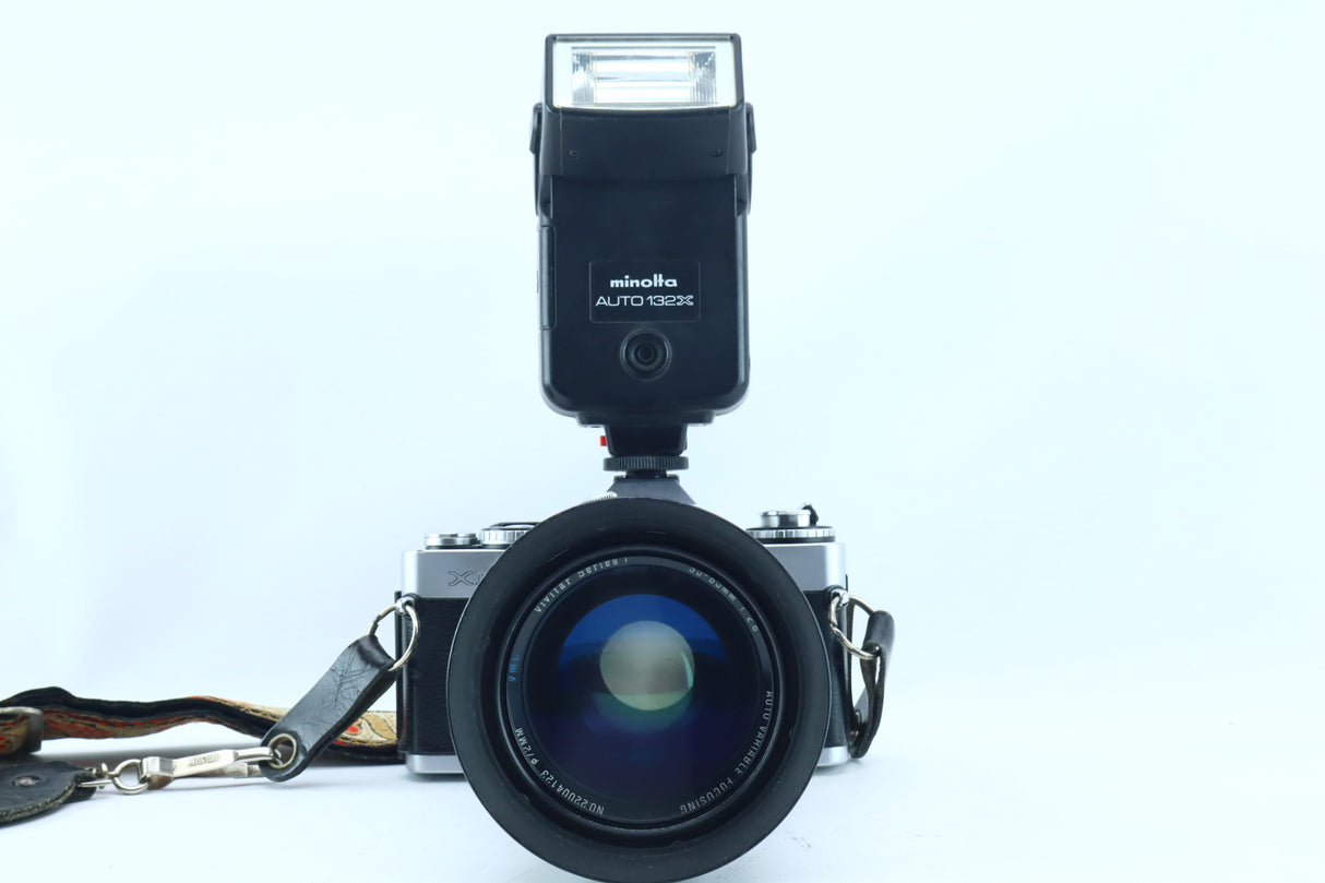 Minolta XD5 with Vivitar Series 1 35-85mm f/2.8 & Auto 132X Flash