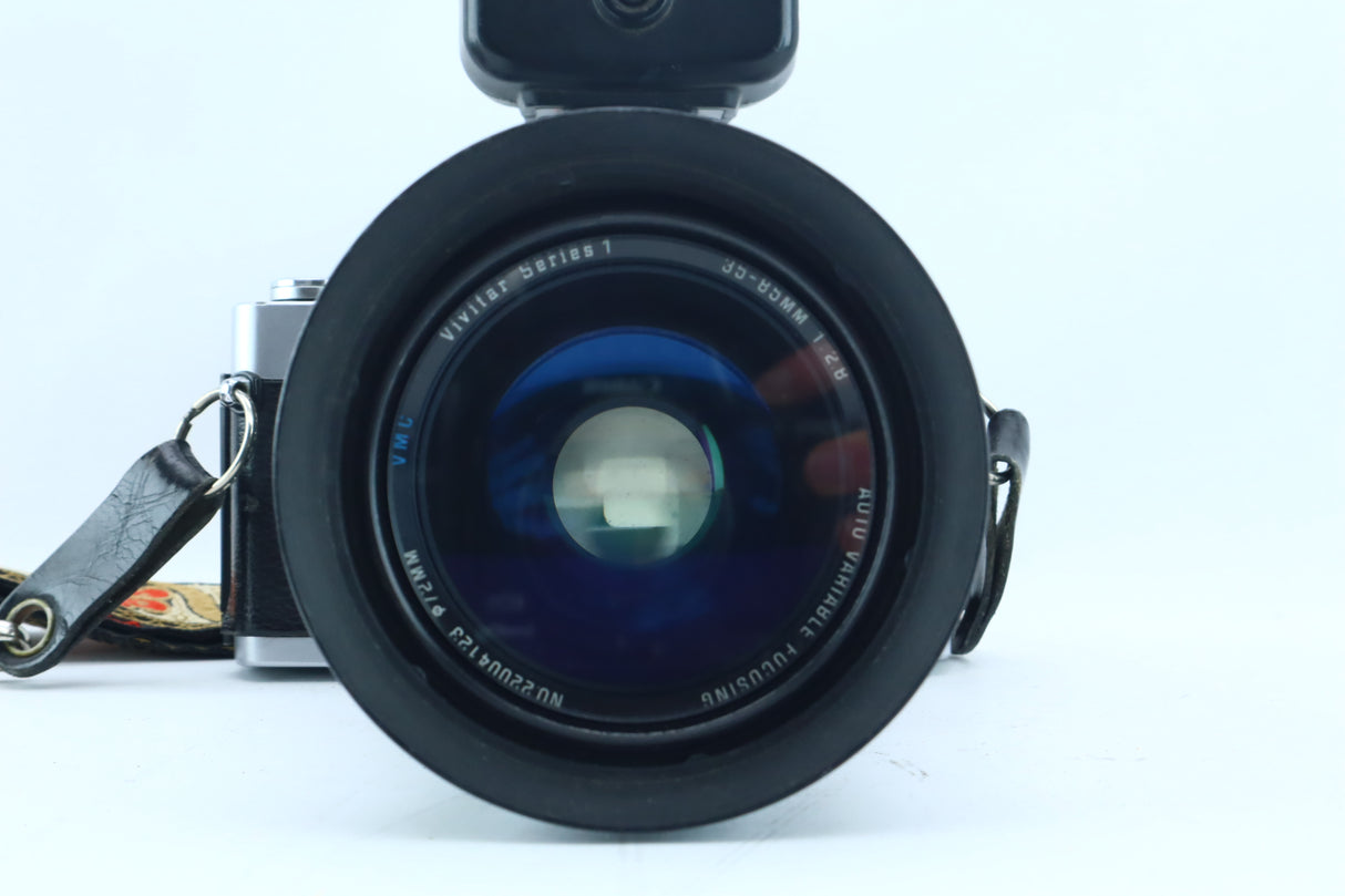Minolta XD5 with Vivitar Series 1 35-85mm f/2.8 & Auto 132X Flash