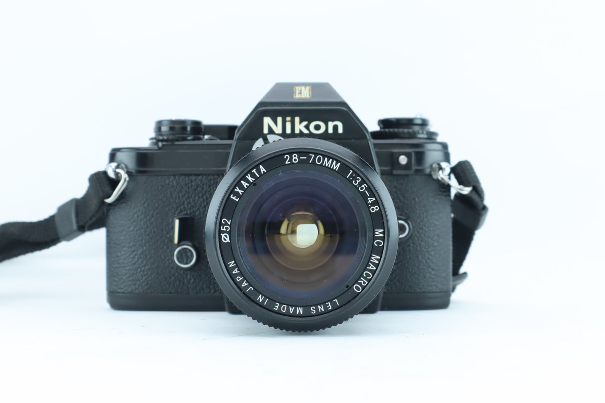 Nikon EM | S/N: 6688641 with Exact 28-70mm f/3.5-4.8 MC Macro