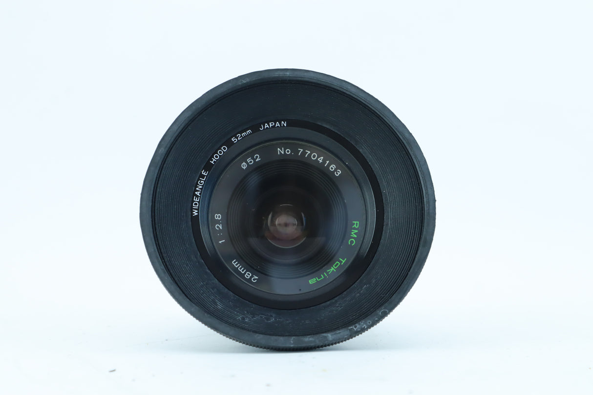 RMC Tokina 28mm f/2.8 with Wide-Angle Hood | S/N: 7704163