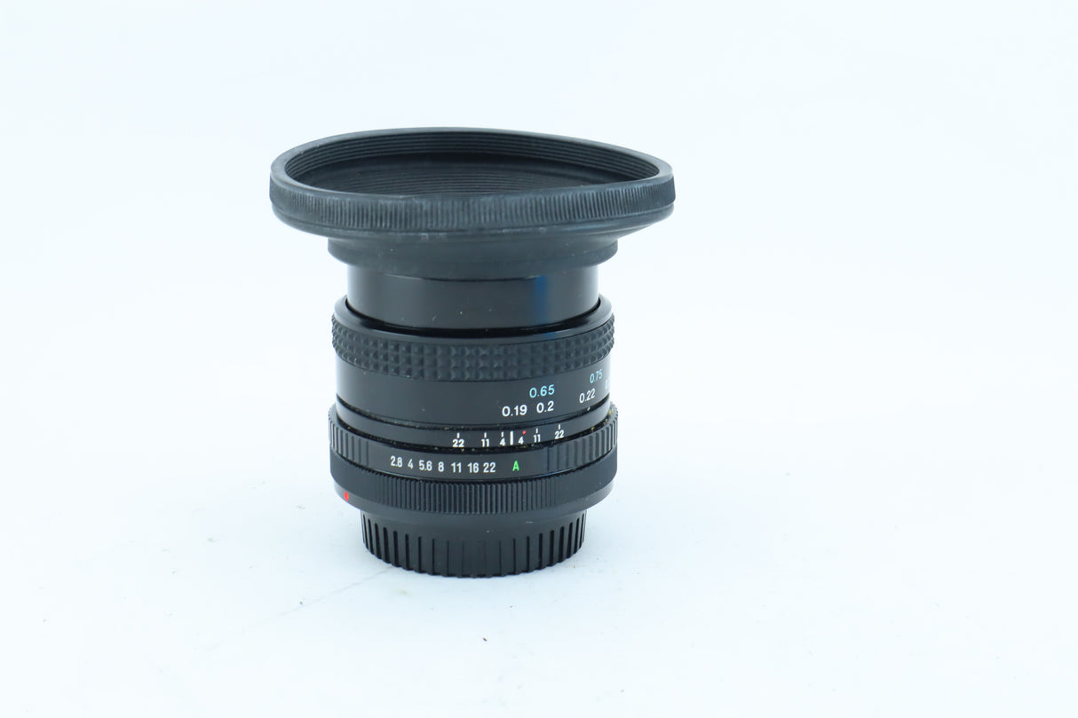 Tokina 24mm f/2.8 with Wide-Angle Hood | S/N: 7105670
