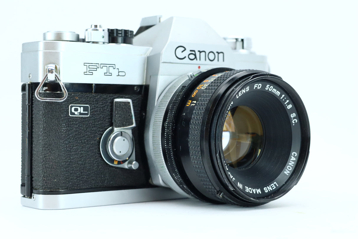 Canon FTb – 35mm SLR Film Camera with Canon FD 50mm f/1.8 Lens