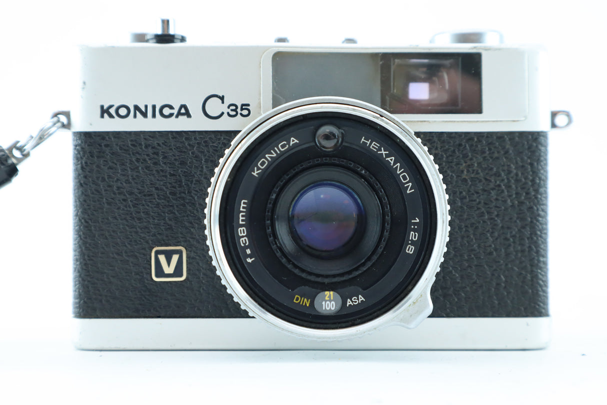 Konica C35 V with a Hexanon 1:2.8 f=38mm lens