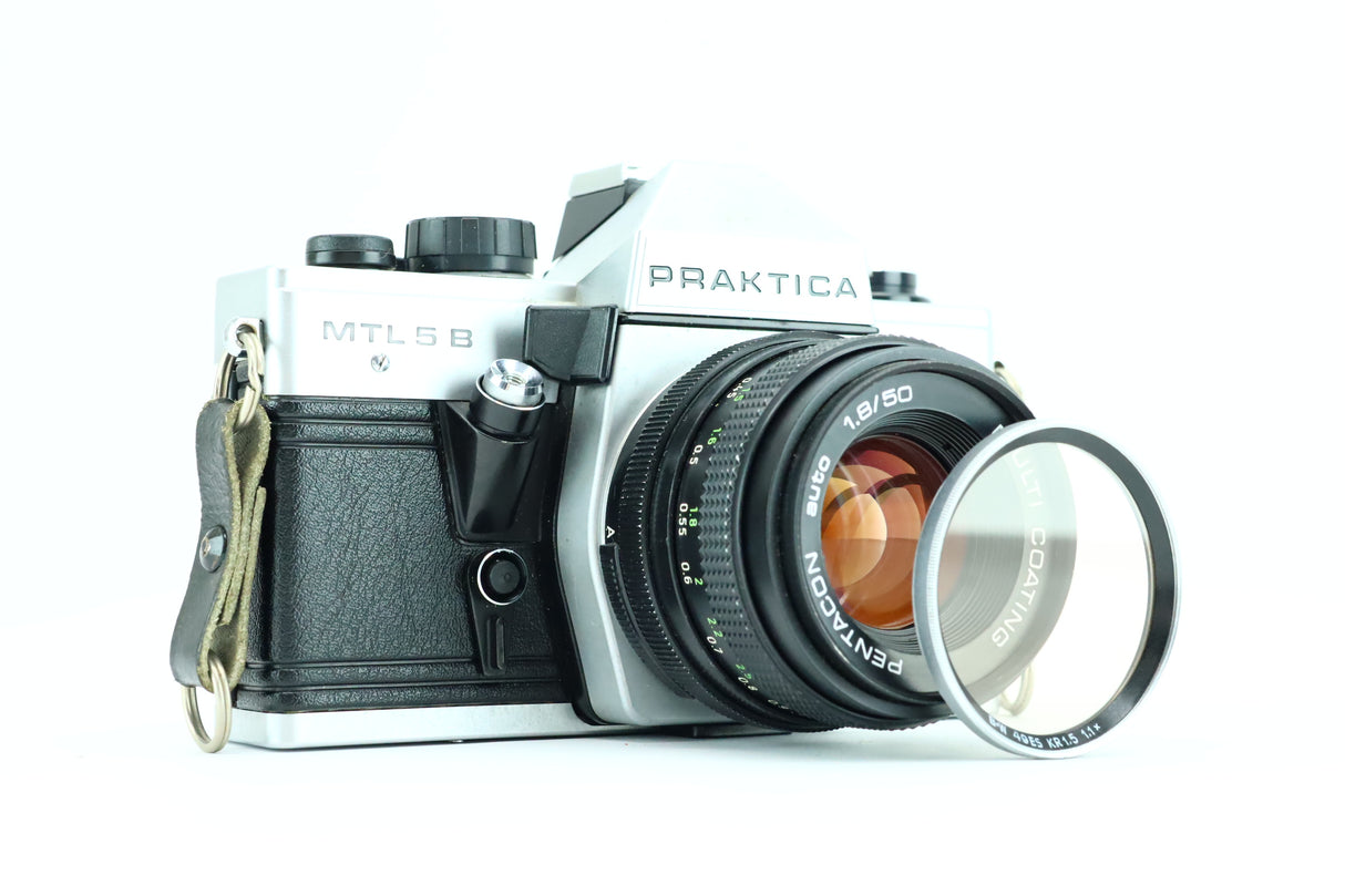 Praktica MTL 5B mit Multi Coating Pentacon Auto 1,8/50 Objektiv