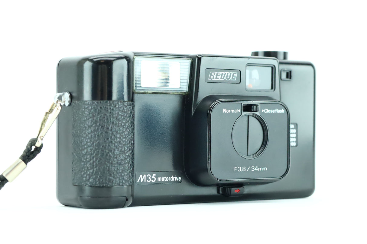 Revue M35 motordrive met F3.8/34mm lens
