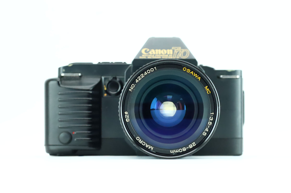 Canon T70 con Osawa MC 1:3.5-4.5 28-80mm