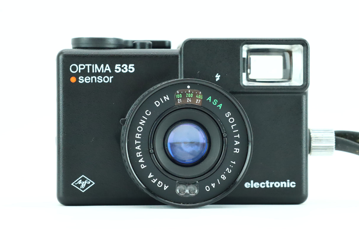 Agfa Optima 535 elettronica con obiettivo ASA Solitar 1:2.8/40