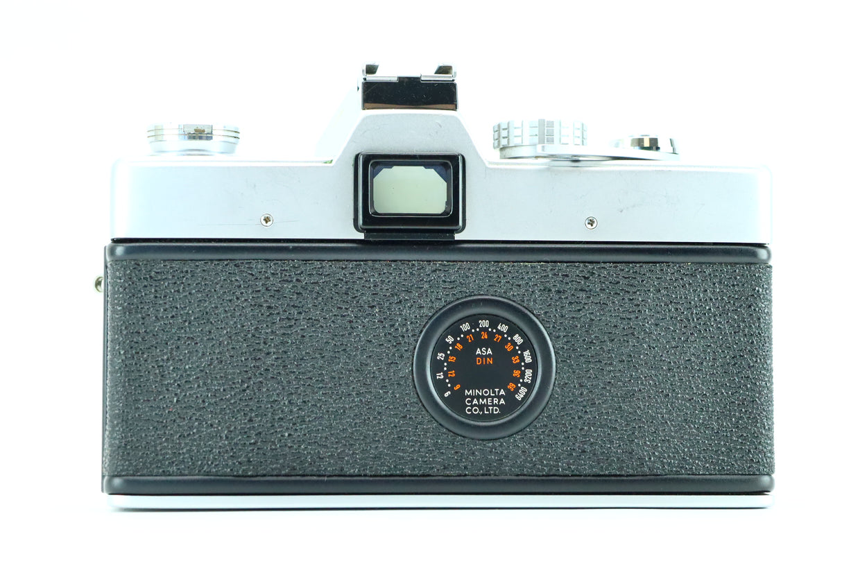 Minolta SRT100X con obiettivo MD Rokkor f=50mm 1:2