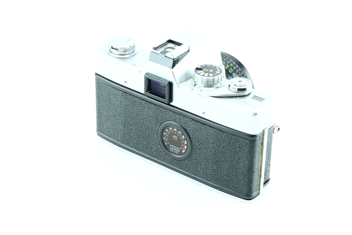 Minolta SRT100X con obiettivo MD Rokkor f=50mm 1:2