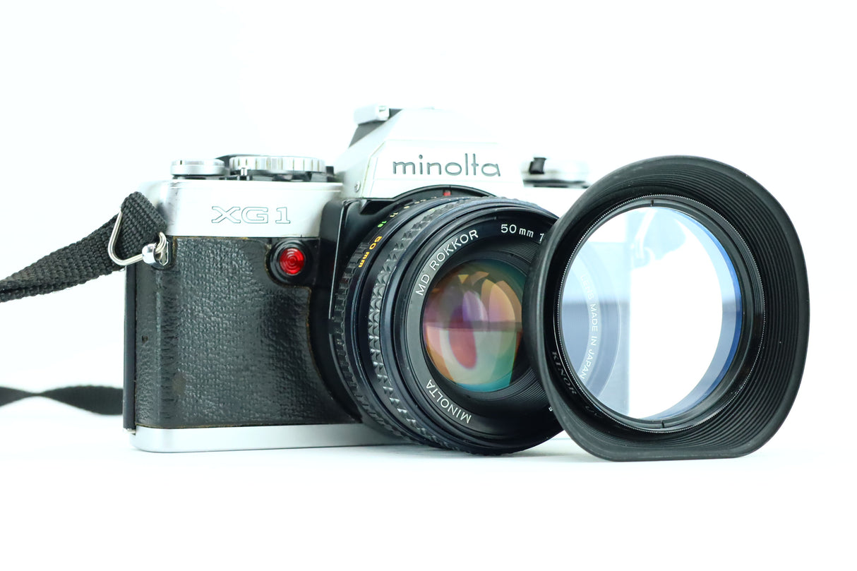 Minolta XG1 met MD Rokkor 50mm 1:1.7 lens
