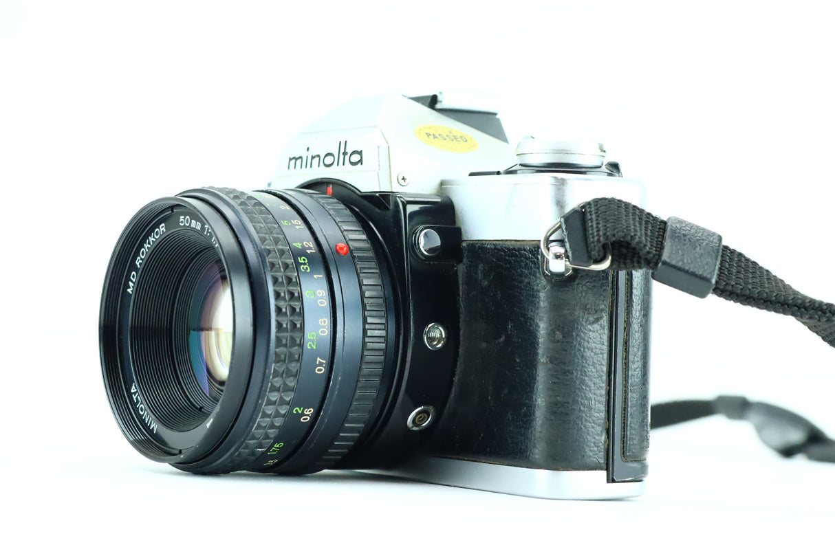 Minolta XG1 met MD Rokkor 50mm 1:1.7 lens