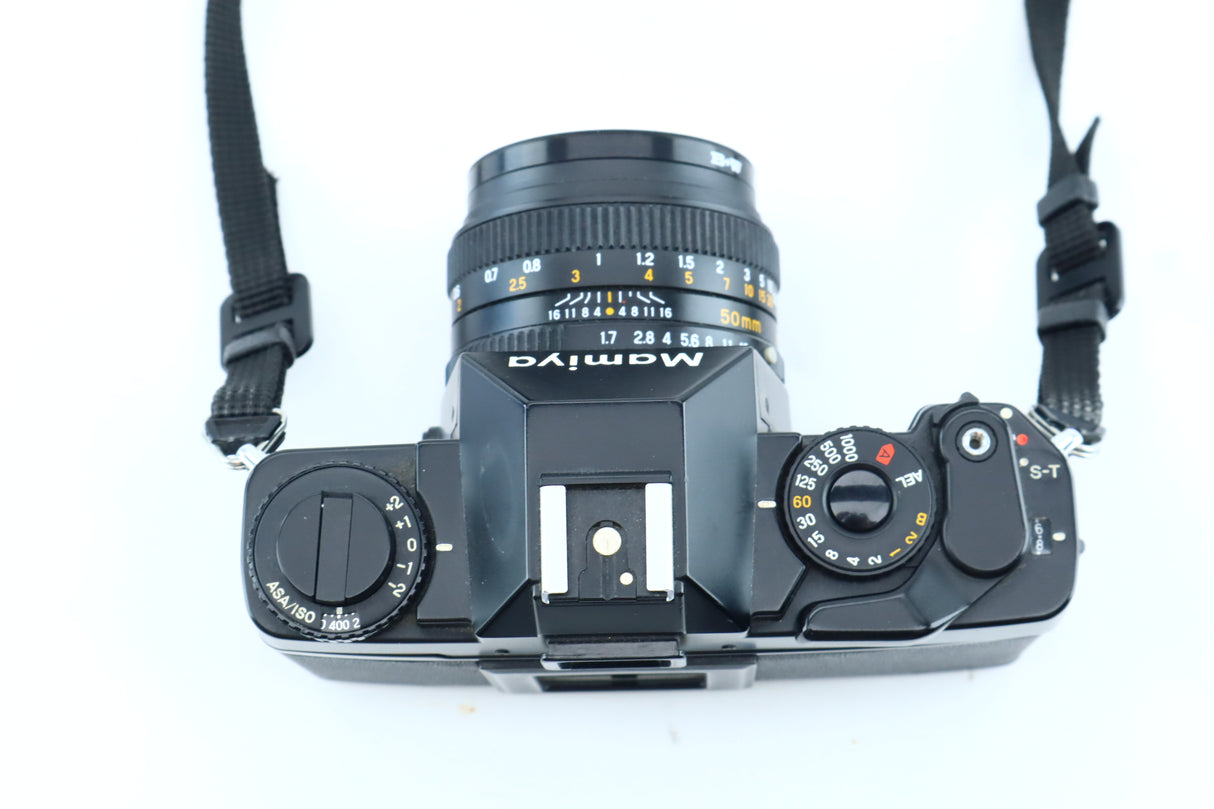 amiya ZM Quartz with Mamiya-Sekor E 50mm f/1.7 Lens